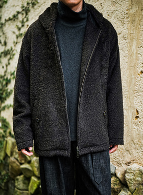 WATEREVER「年华」苏利羊驼毛美丽诺羊毛高品质毛呢连帽名族外套