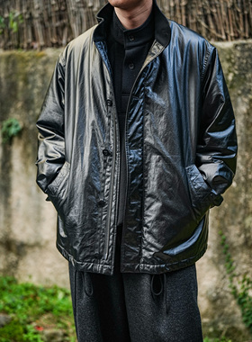 WATEREVER 「夜风」新疆长绒棉皮感夹克棉服羊毛内胆高级质感皮衣