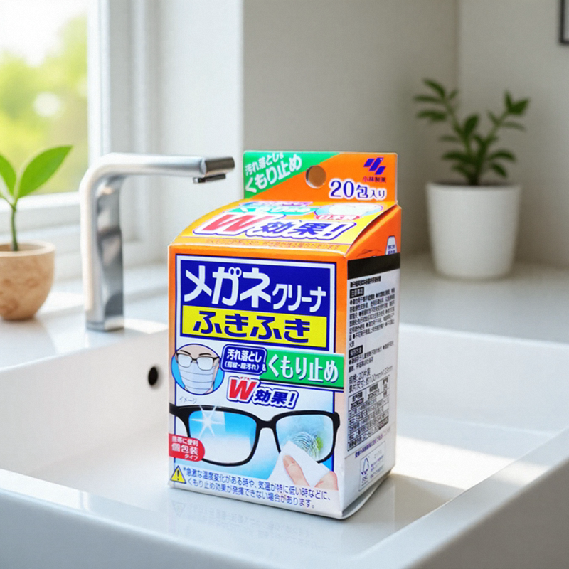 日本小林防雾擦眼镜湿巾镜片防起雾清洁眼镜布防眼睛起雾擦拭正品