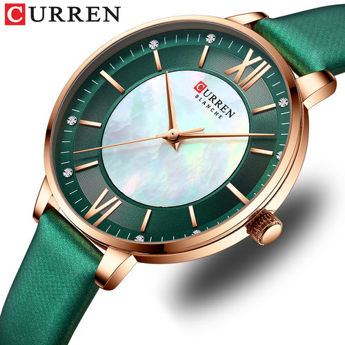 curren/卡瑞恩9080女士手表 时尚女表 休闲皮带表 手表腕表
