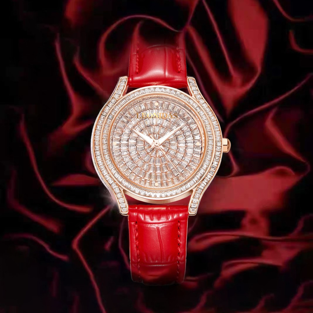 列奥尼达leonidas手表女士防水石英表皮带直播爆款