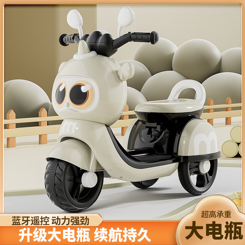 儿童电动三轮摩托车蓝牙早教音乐