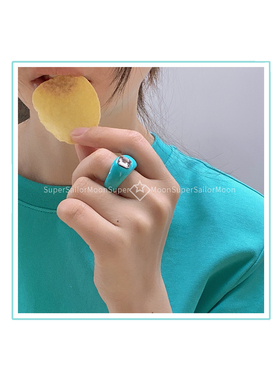 特别定制湖蓝泫雅风水钻童趣戒指