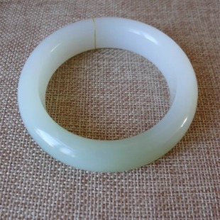 正宗新疆和田玉翠青手镯俄料翠青老坑料玉镯子带证书56mm高档礼品