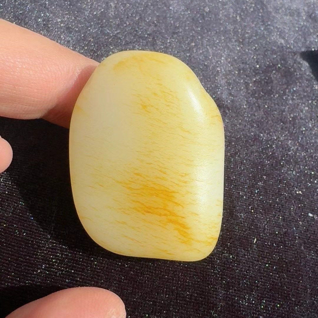 正宗新疆和田玉籽料洒金皮羊脂白玉原石玩料挂件吊坠精品收藏级玉