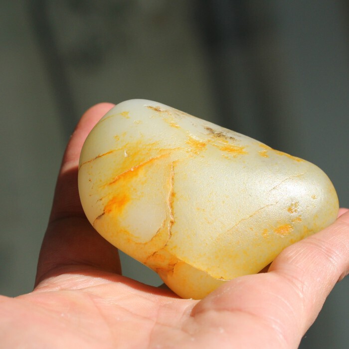 正宗新疆和田玉籽料原皮洒金皮高密度白玉原石把件挂件做料优质玉