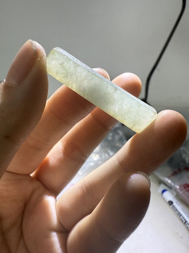 C247糯冰条天然缅甸翡翠边角料保真保A假一罚三详情有尺寸