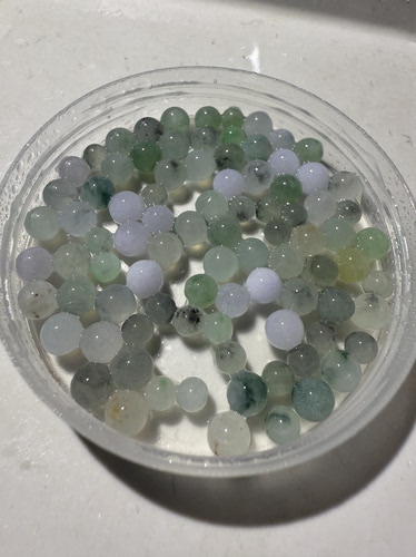 冰珠子87颗天然缅甸翡翠A货保真保A假一罚三卡4-6mm