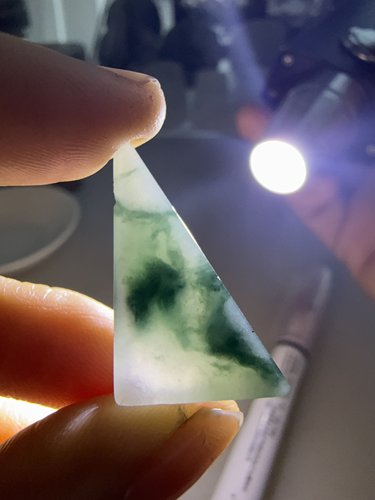 O328糯冰种飘花天然缅甸翡翠保真保A假一罚三