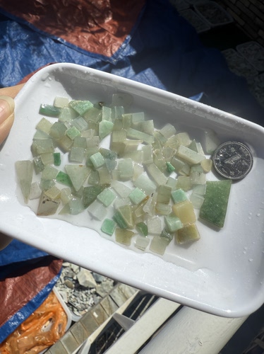 C2082碎冰一盘107个完美度98%天然缅甸翡翠边角料保真保A假一罚三