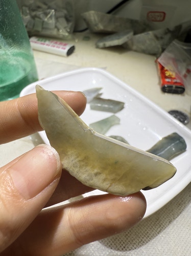 C542天然冰黄天然缅甸翡翠保真保A假一罚三详情有尺寸