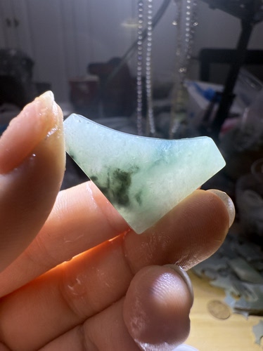 C1701飘花天然缅甸翡翠边角料保真保A假一罚三详情有尺寸
