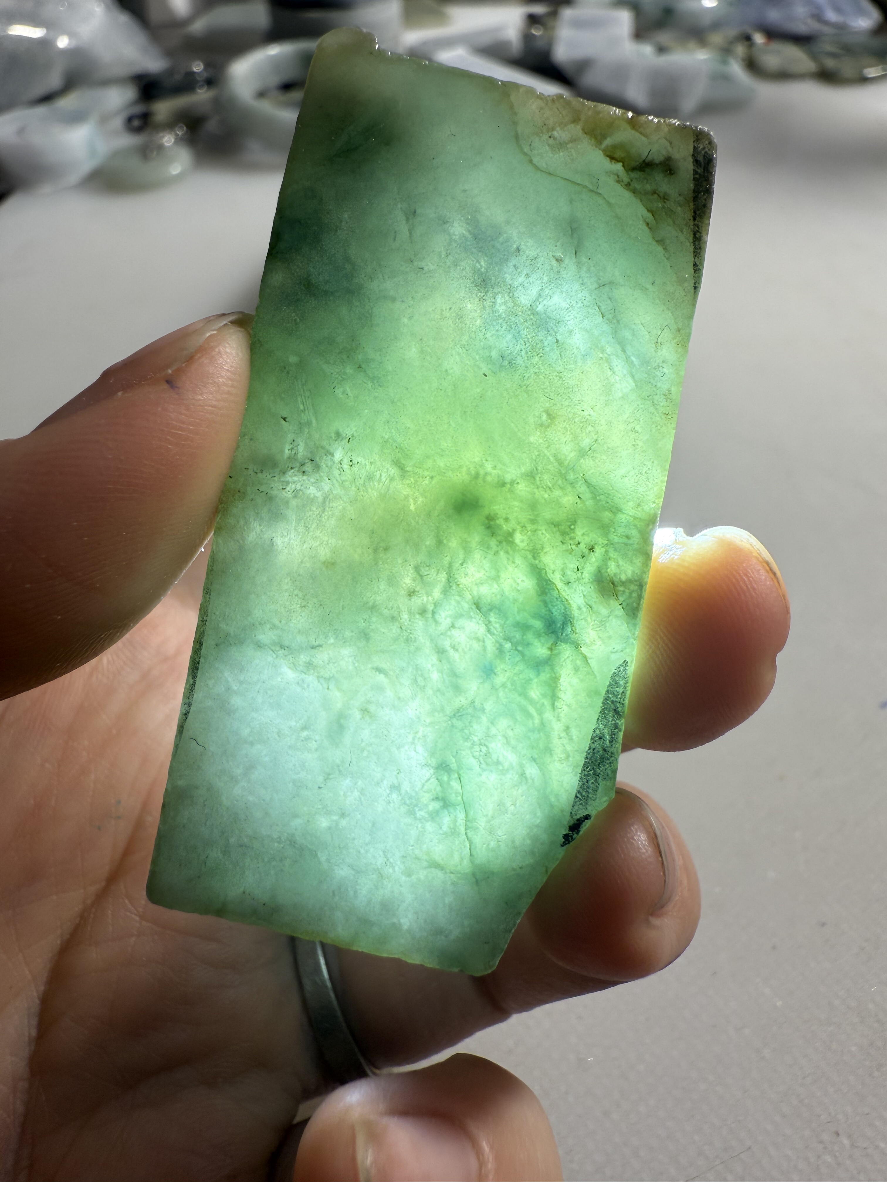 O133天然缅甸翡翠A货边角料保真保A假一罚三满20包邮