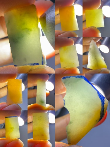 C1255-1265天然黄飘花特色料高糯化天然缅甸翡翠保真保A假一罚三