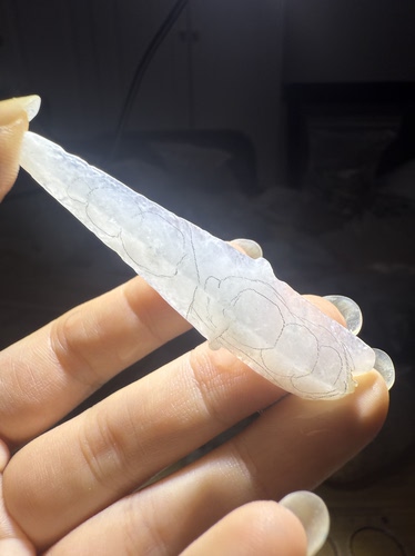 C2057糯冰白月光天然缅甸翡翠边角料保真保A假一罚三详情有尺寸