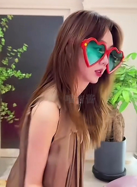 姜妍同款眼镜超大号爱心眼镜沙雕夸张搞怪生日派对太阳镜自拍道具