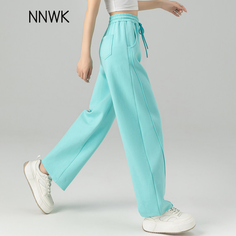 湖蓝色运动裤女垂感休闲裤子2026新款夏季薄款宽松卫裤小个子镰刀,女装/女士精品,休闲裤,淘宝优惠券,粉丝福利购,淘宝优惠卷