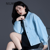 chic彩色牛仔外套女春秋季 2026年新款 独特上衣韩系休闲小个子夹克