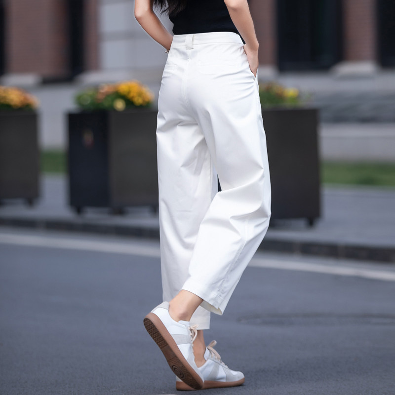 白色西装裤子女夏季薄款天丝女裤冰丝阔腿裤女2026年新款女休闲裤,女装/女士精品,休闲裤,淘宝优惠券,粉丝福利购,淘宝优惠卷