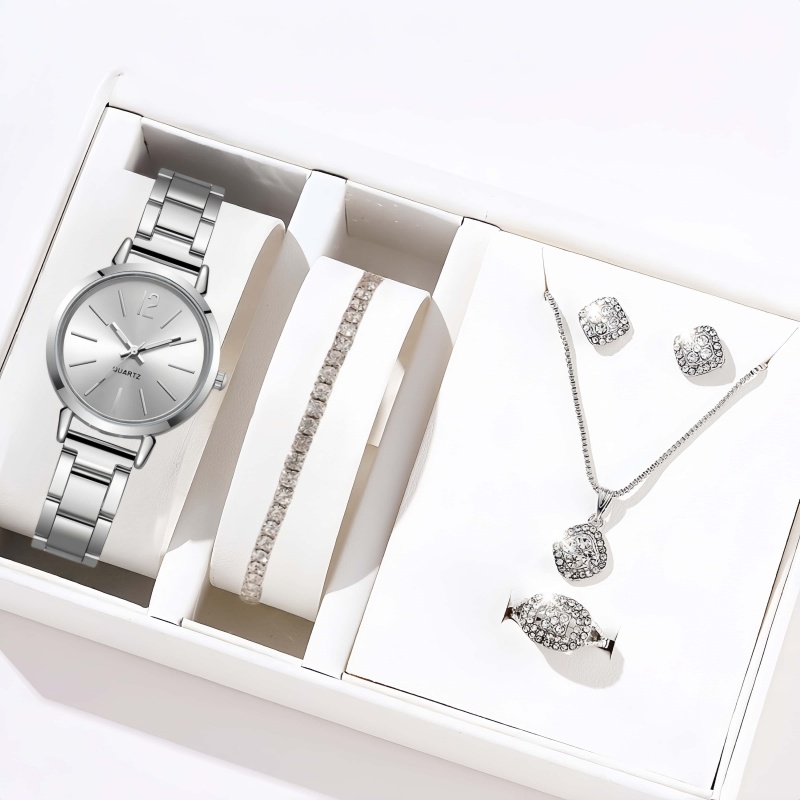 女生闺蜜圣诞节礼物手表首饰五件套礼盒装简约潮流ins小香风女表