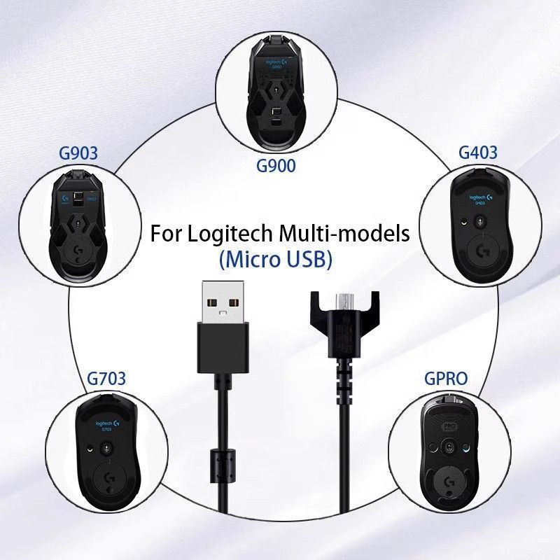 适用罗技狗屁王鼠标GPW/G403/G703/G903/G502/Master充电线连接线