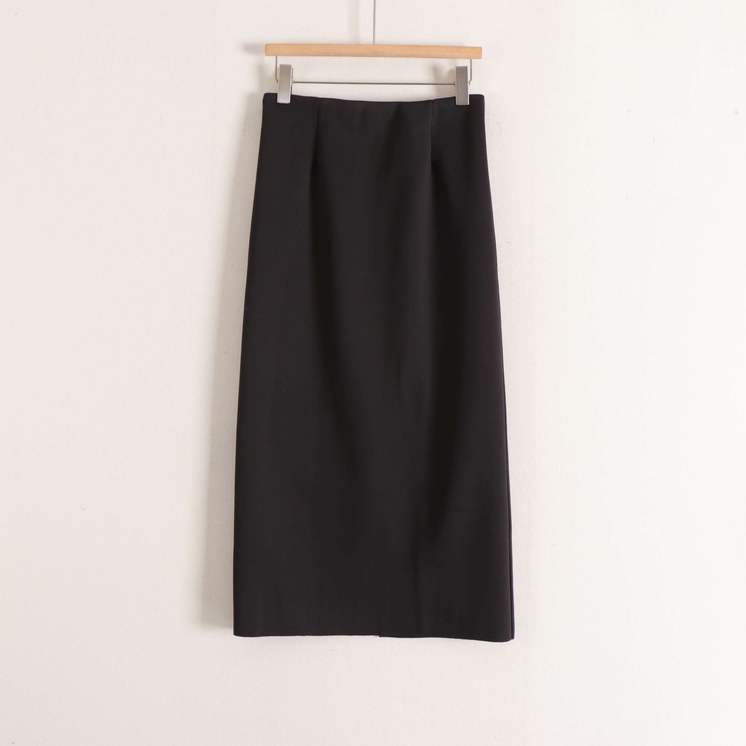 朵系列中腰包臀直筒长款开叉ol通勤黑裙半身裙25冬装新款品牌折扣