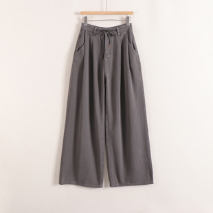 加系列高腰阔腿巨显瘦简约潮搭水洗牛仔长裤女26春装新款品牌折扣