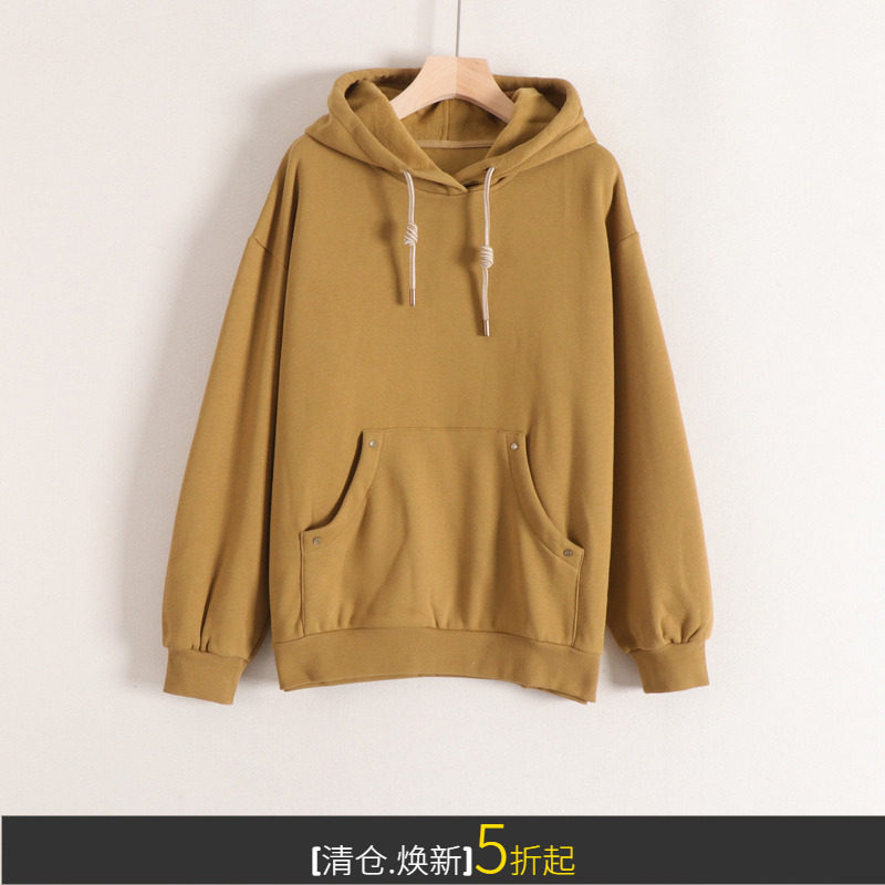 素系列简约复古印花加绒厚实保暖连帽宽松显瘦减龄卫衣女25冬装新,女装/女士精品,卫衣/绒衫,淘宝优惠券,粉丝福利购,淘宝优惠卷