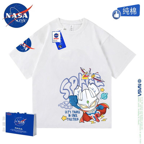 NASA圆领卡通短袖奥特曼男童