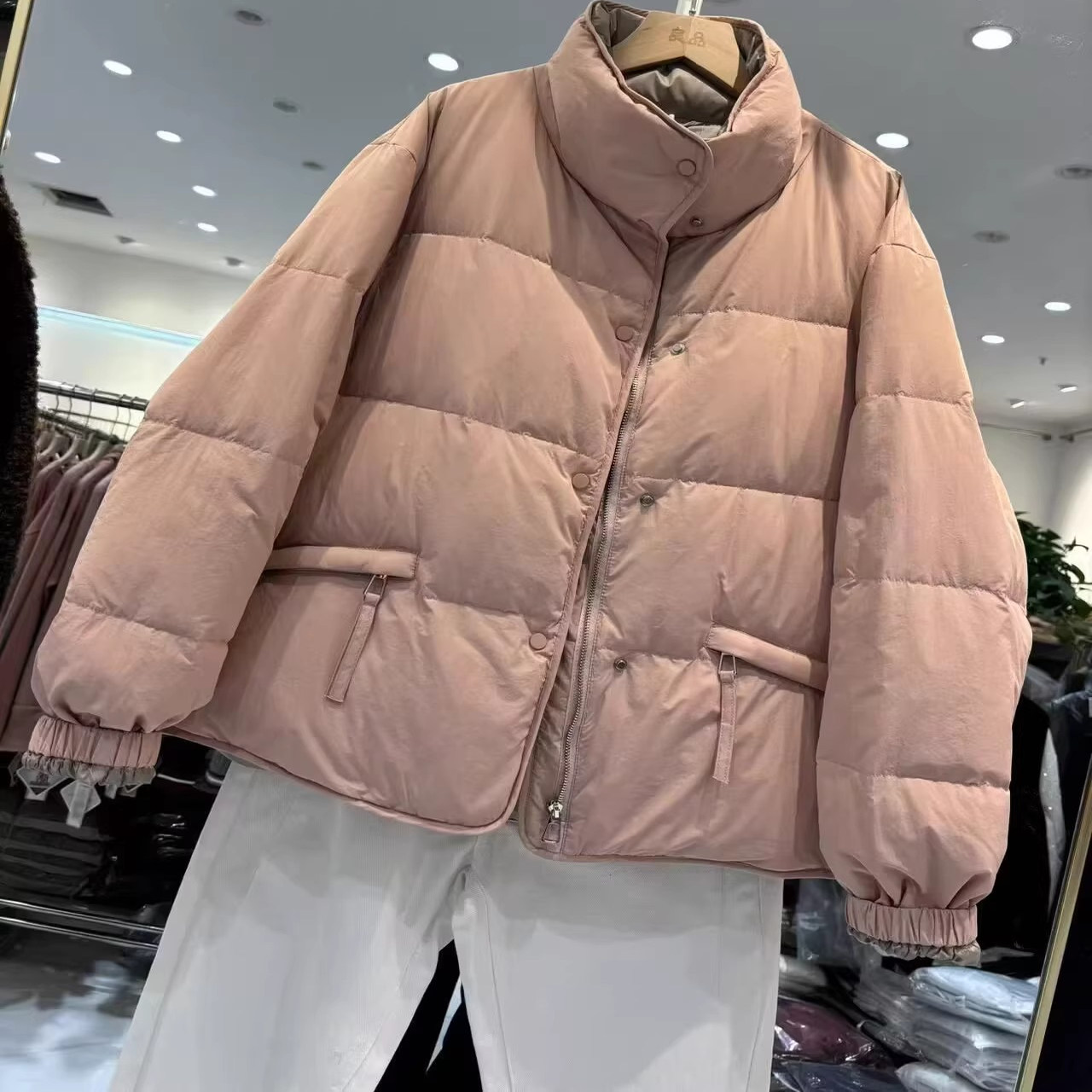 立领羽绒服女冬季新款宽松显瘦百搭休闲加厚保暖轻薄面包服0.65