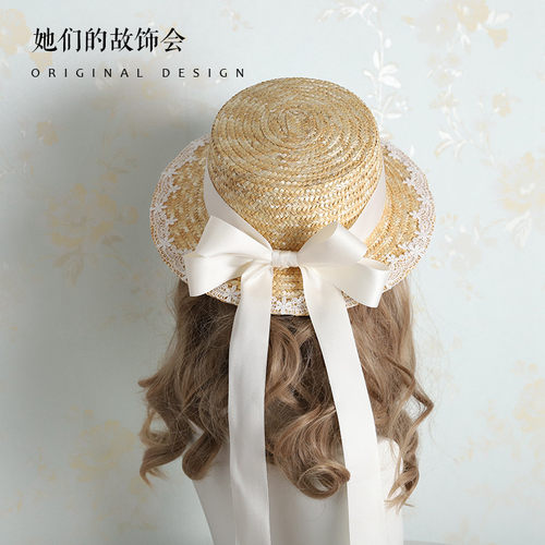 lolita夏天文艺海边沙滩新款草帽