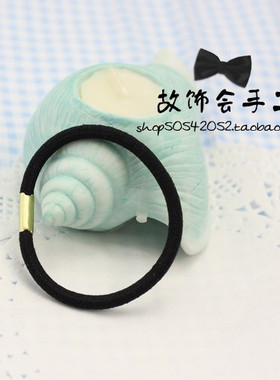 头饰发饰 发圈 皮筋 原创发饰 黑色 盘发工具 好弹性