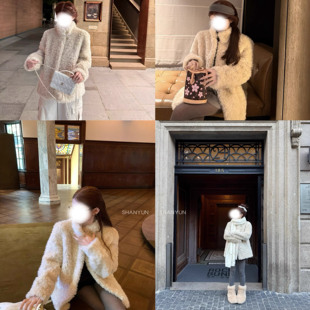 富人区4.0Teddy环保毛毛仿托卡环保皮草外套高级