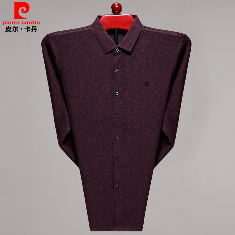 休闲免烫短袖商务中年桑蚕丝男装