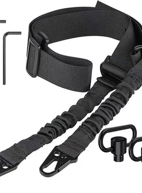 跨境热销双点多功能战术背带双点任务绳军迷csqd扣快拆QD带底座