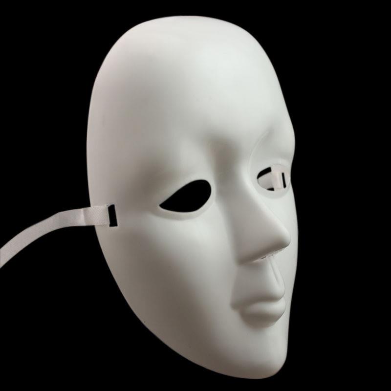 cosplay道具 街舞 白色 领奖面具 可 手绘 彩绘 帅哥面具