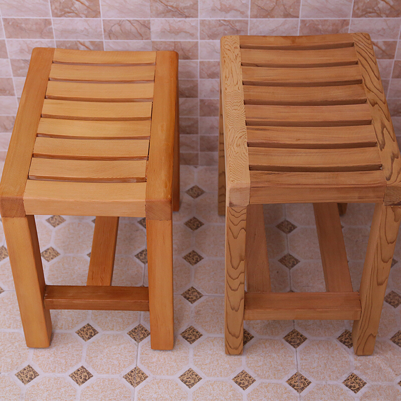 浴室实木凳子老人孕妇洗澡凳子梳妆凳淋浴房凳无漆防腐实木凳