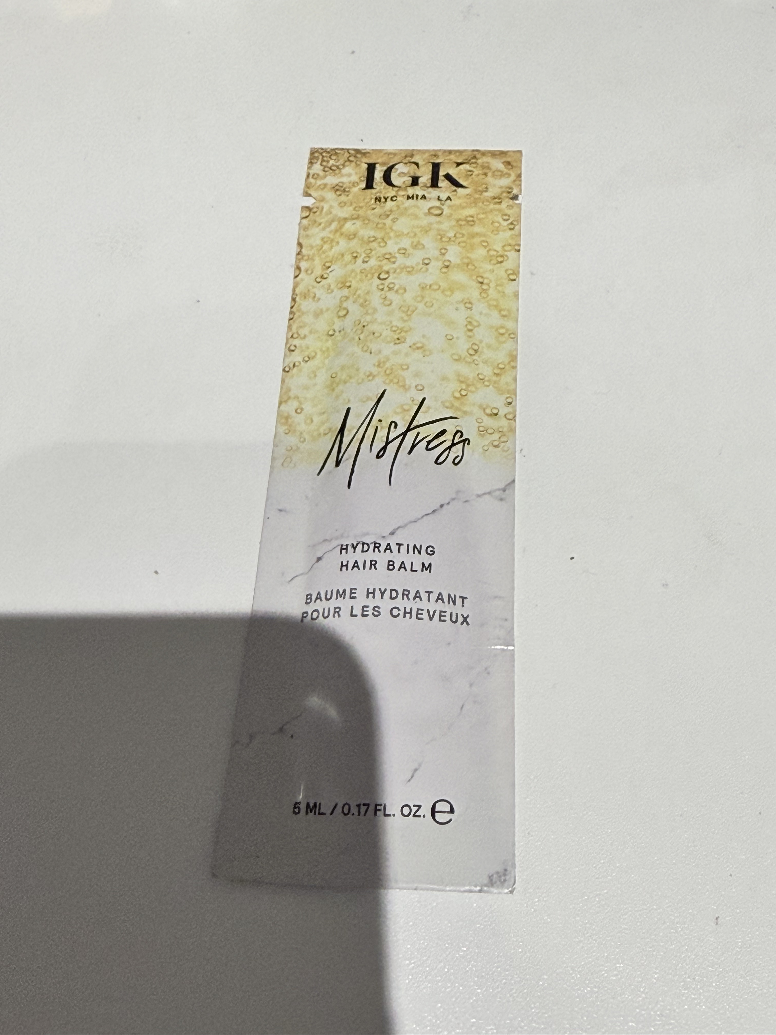 IGK Hair Mistress Hydrating保湿美发膏护发乳5ml护发素小样现货 - 实物图