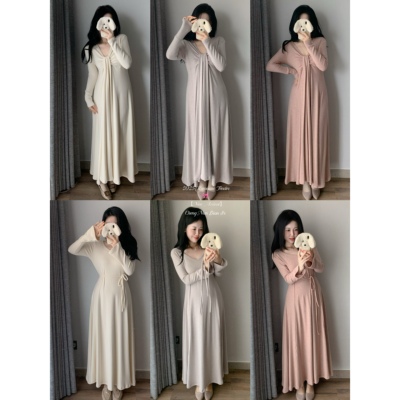 城南边儿连衣裙v领扭结