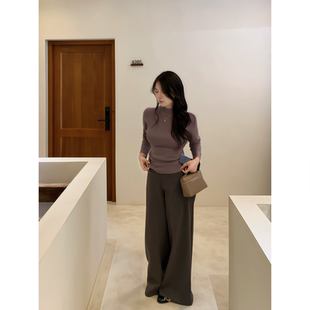 城南边儿2.28清冷大漂亮私服裤~梨形天菜直筒阔腿裤春季长裤显瘦