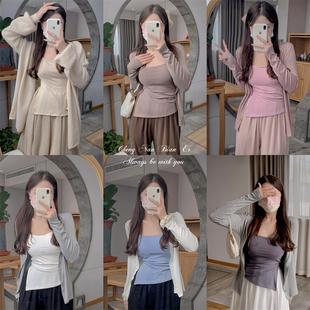 侧开叉背心含胸垫修身 城南边儿3.4基础款 3件 型咖色 11.9开89元