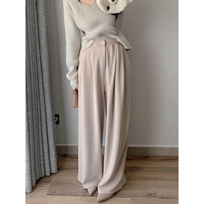 城南边儿阔腿裤长裤八分