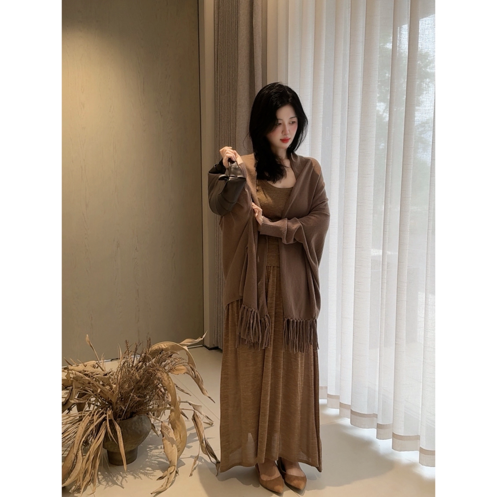 城南边儿9.20混花色亚麻针织背心+半身裙