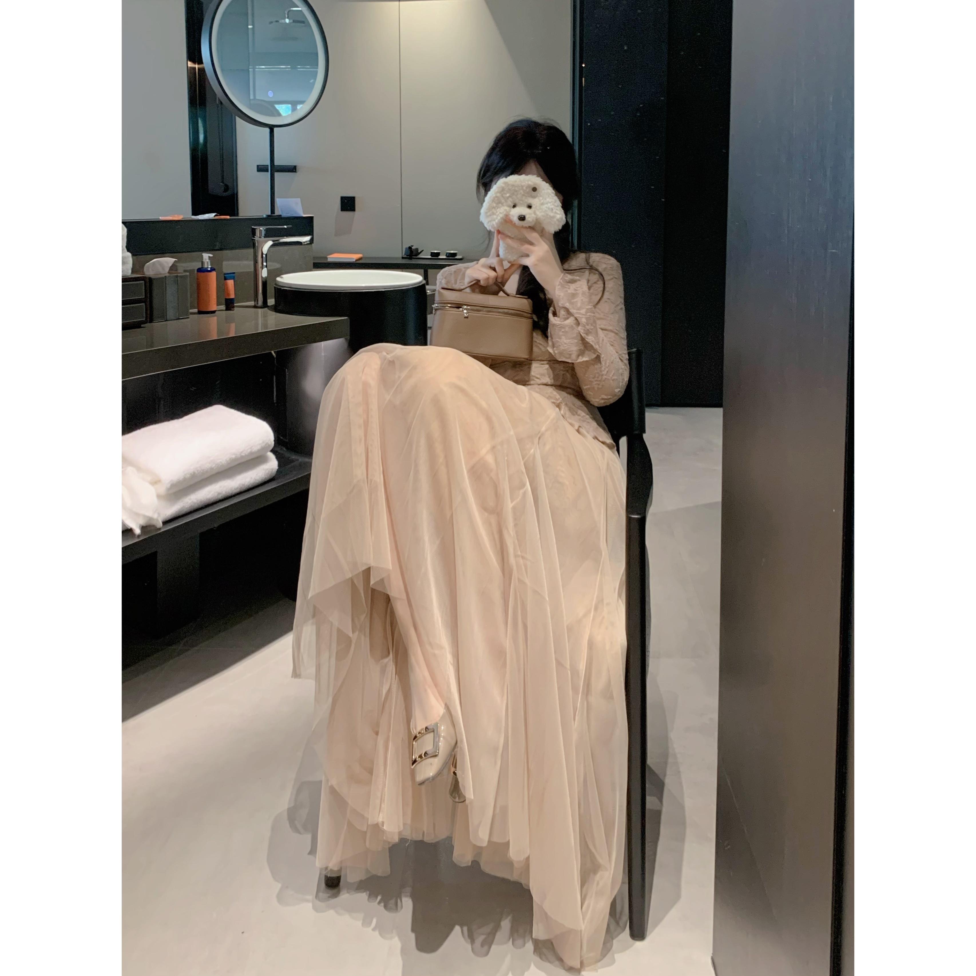 城南边儿10.31摇曳的裙摆8米大摆纱纱裙秋冬季长款半身裙柔情长裙