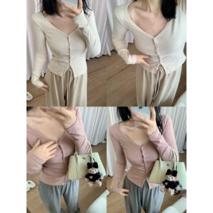 城南边儿1.4温暖的冬系列~双面德绒系扣爱心领打底厚面料做长袖