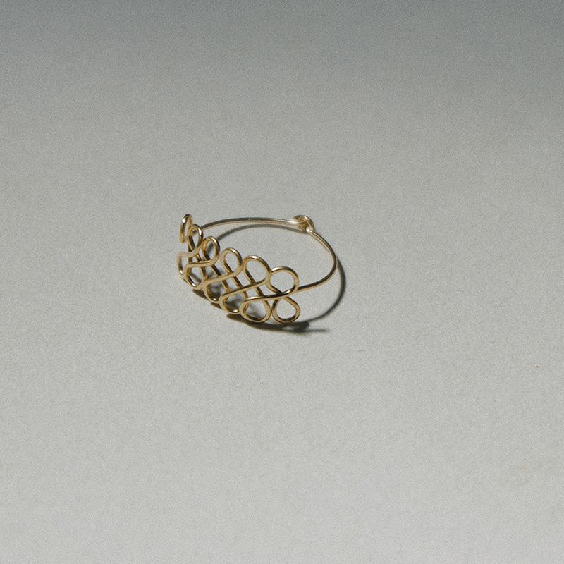 unelge手作新品原创设计订做缠绕数字法式复古气质简约叠戴戒指女