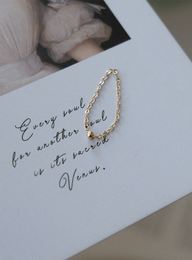 手作风小金珠日常叠戴戒指新品