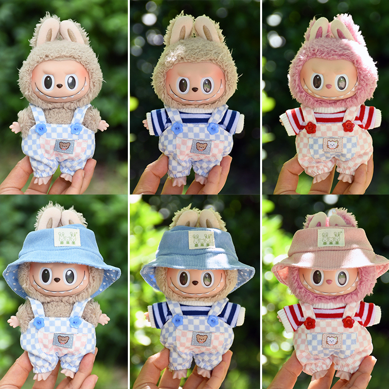 labubu衣服一二三代通用17cm挂件拉布布衣服搪胶labubu娃衣服装