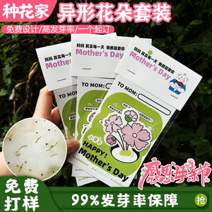 创意diy种子纸定制母亲节儿童节贺卡礼物手写logo祝福语卡片礼物