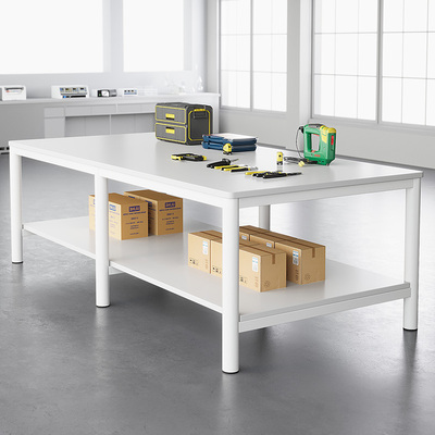 双层工作台工厂车间操作台维修快递流水线打包台钳工台服装剪裁台